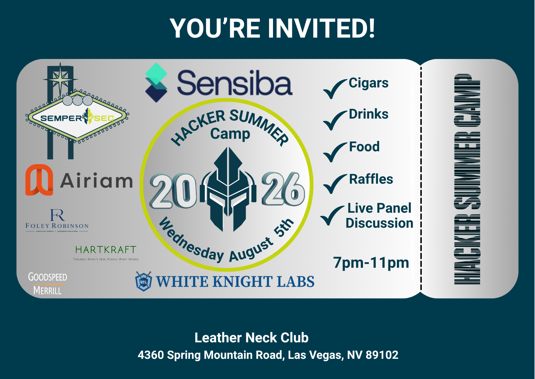 Hacker Summer Camp 2026 event flyer